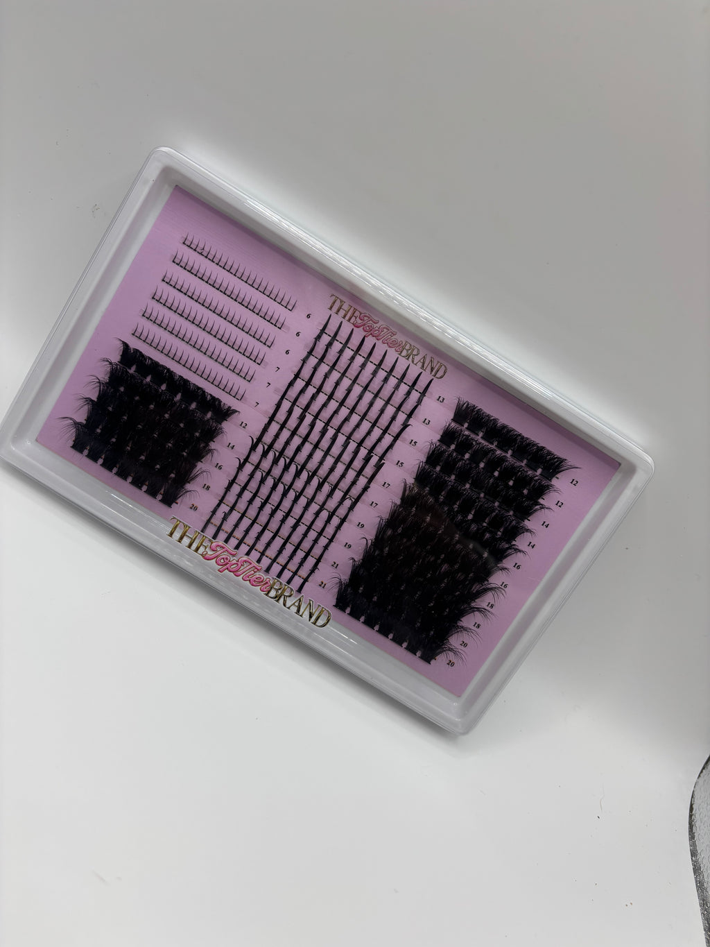 TOP TIER LASH CLUSTERS, SPIKES, AND BOTTOM TRAY