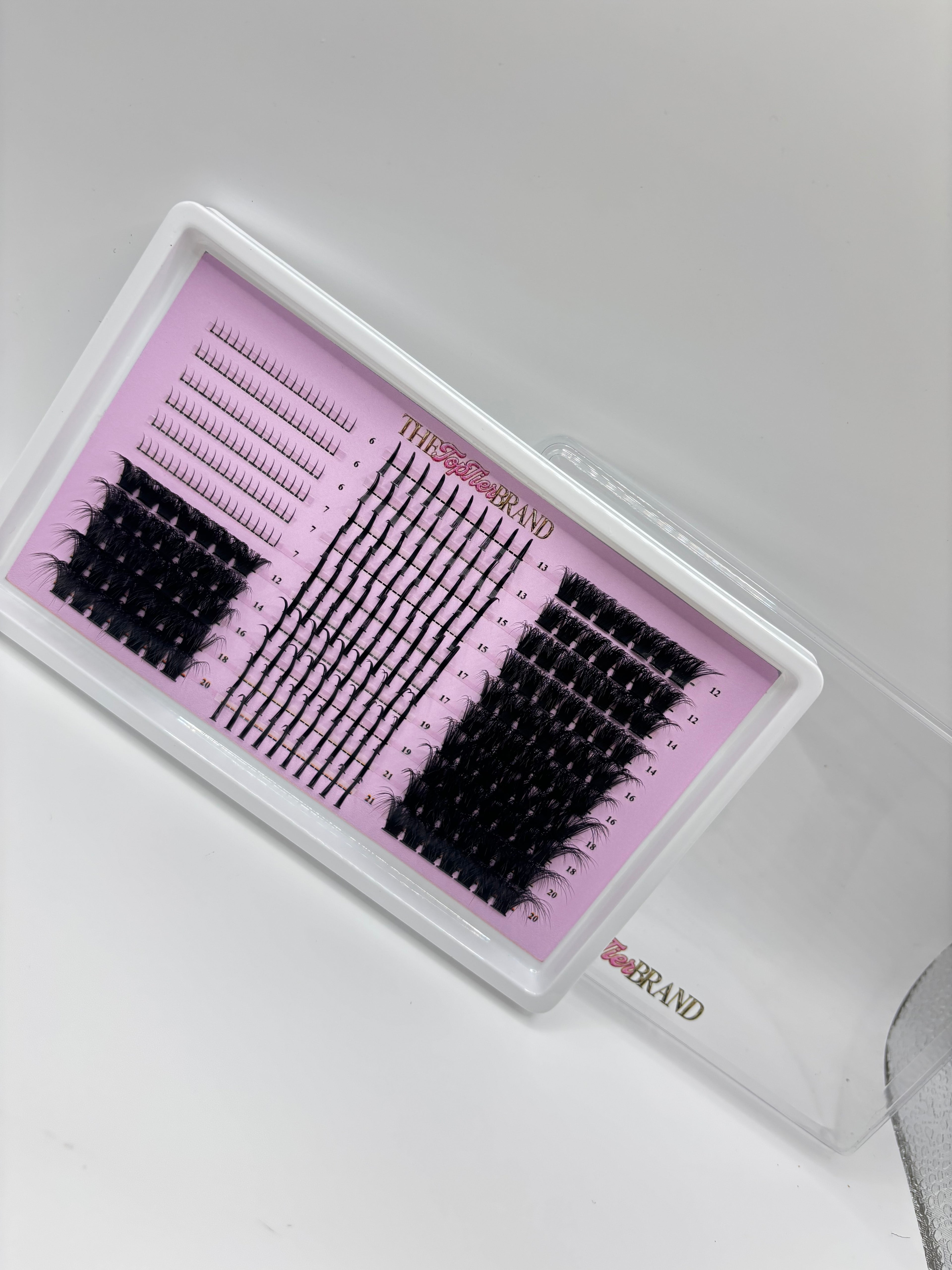 TOP TIER LASH CLUSTERS, SPIKES, AND BOTTOM TRAY